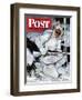 "Ski Patrol Soldier," Saturday Evening Post Cover, March 27, 1943-Mead Schaeffer-Framed Giclee Print