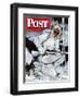 "Ski Patrol Soldier," Saturday Evening Post Cover, March 27, 1943-Mead Schaeffer-Framed Giclee Print