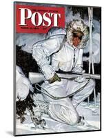 "Ski Patrol Soldier," Saturday Evening Post Cover, March 27, 1943-Mead Schaeffer-Mounted Giclee Print