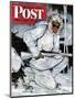 "Ski Patrol Soldier," Saturday Evening Post Cover, March 27, 1943-Mead Schaeffer-Mounted Giclee Print
