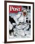 "Ski Patrol Soldier," Saturday Evening Post Cover, March 27, 1943-Mead Schaeffer-Framed Giclee Print