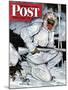 "Ski Patrol Soldier," Saturday Evening Post Cover, March 27, 1943-Mead Schaeffer-Mounted Giclee Print