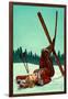 Ski Pinup-Lantern Press-Framed Art Print