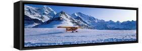 Ski Plane Mannlichen Switzerland-null-Framed Stretched Canvas