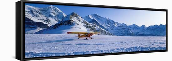 Ski Plane Mannlichen Switzerland-null-Framed Stretched Canvas