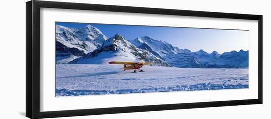 Ski Plane Mannlichen Switzerland-null-Framed Premium Photographic Print