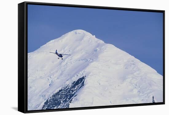 Ski Plane Near Mount Mckinley Base Camp-null-Framed Stretched Canvas