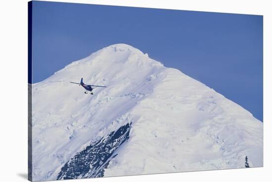 Ski Plane Near Mount Mckinley Base Camp-null-Stretched Canvas