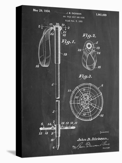 Ski Pole Patent-null-Stretched Canvas