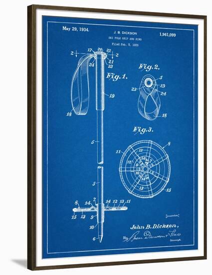 Ski Pole Patent-null-Framed Premium Giclee Print