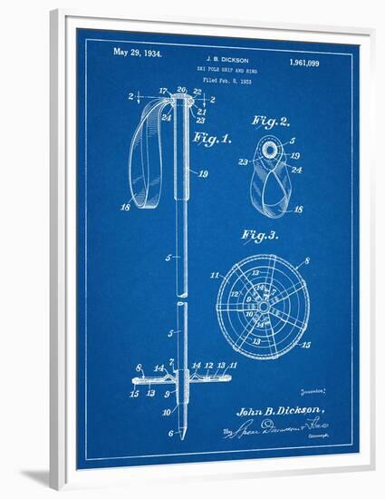 Ski Pole Patent-null-Framed Premium Giclee Print