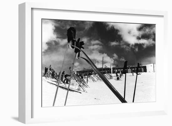 Ski Poles. Gloves. Skis-null-Framed Photographic Print