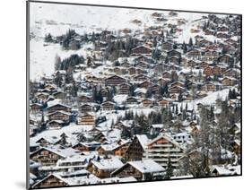Ski Resort Chalets, Verbier, Valais, Wallis, Switzerland-Walter Bibikow-Mounted Premium Photographic Print