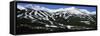 Ski Resorts in Front of a Mountain Range, Breckenridge, Summit County, Colorado, USA-null-Framed Stretched Canvas