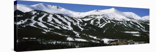 Ski Resorts in Front of a Mountain Range, Breckenridge, Summit County, Colorado, USA-null-Stretched Canvas