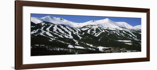 Ski Resorts in Front of a Mountain Range, Breckenridge, Summit County, Colorado, USA-null-Framed Photographic Print