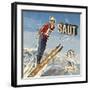 Ski saut-Bruno Pozzo-Framed Art Print