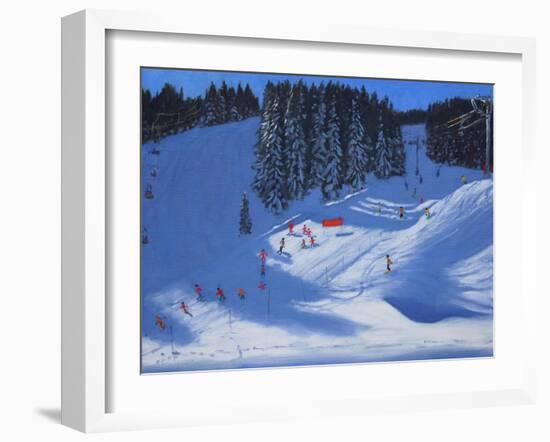 Ski School, Morzine, 2014-Andrew Macara-Framed Giclee Print