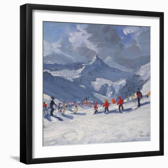 Ski School, Tignes, 2009-Andrew Macara-Framed Premium Giclee Print