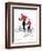 Ski Skills-Norman Rockwell-Framed Art Print