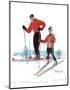 Ski Skills-Norman Rockwell-Mounted Art Print