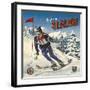 Ski slalom-Bruno Pozzo-Framed Art Print