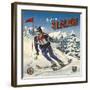 Ski slalom-Bruno Pozzo-Framed Art Print
