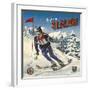 Ski slalom-Bruno Pozzo-Framed Art Print