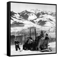 Ski Sledge 1930S-null-Framed Stretched Canvas
