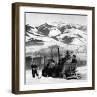 Ski Sledge 1930S-null-Framed Photographic Print