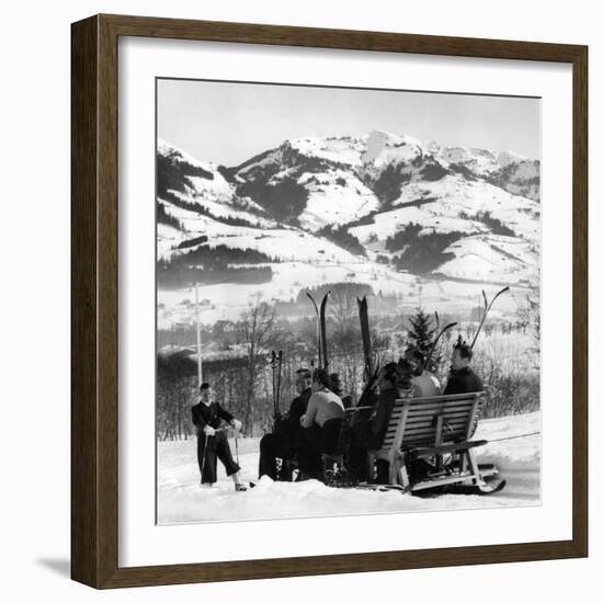 Ski Sledge 1930S-null-Framed Photographic Print