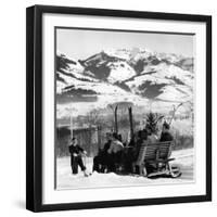 Ski Sledge 1930S-null-Framed Photographic Print