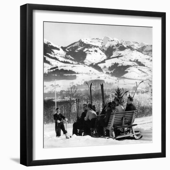 Ski Sledge 1930S-null-Framed Photographic Print