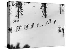 Ski Slope at Squaw Valley During Winter Olympics-George Silk-Stretched Canvas