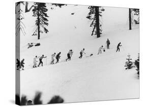 Ski Slope at Squaw Valley During Winter Olympics-George Silk-Stretched Canvas