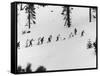 Ski Slope at Squaw Valley During Winter Olympics-George Silk-Framed Stretched Canvas