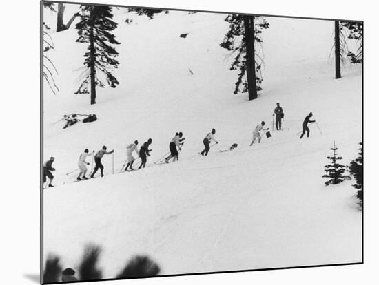 Ski Slope at Squaw Valley During Winter Olympics-George Silk-Mounted Photographic Print