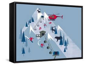 Ski Slopes-null-Framed Stretched Canvas