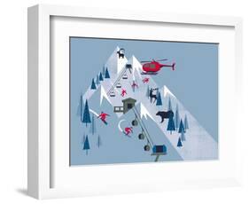 Ski Slopes-null-Framed Giclee Print