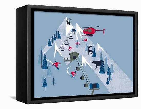 Ski Slopes-null-Framed Stretched Canvas