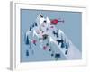 Ski Slopes-null-Framed Giclee Print