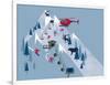 Ski Slopes-null-Framed Giclee Print