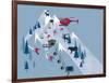 Ski Slopes-null-Framed Giclee Print