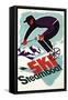 Ski Steamboat Springs, Co - Vintage Travel Poster, c.2008-Lantern Press-Framed Stretched Canvas