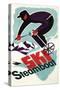 Ski Steamboat Springs, Co - Vintage Travel Poster, c.2008-Lantern Press-Stretched Canvas