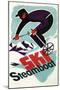 Ski Steamboat Springs, Co - Vintage Travel Poster, c.2008-Lantern Press-Mounted Art Print