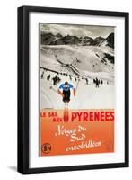 Ski the Pyrenees-null-Framed Art Print