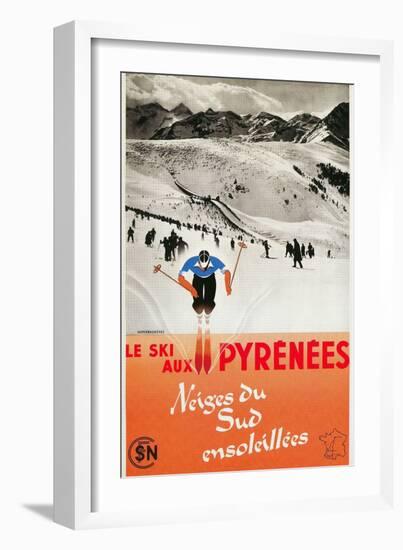 Ski the Pyrenees-null-Framed Art Print