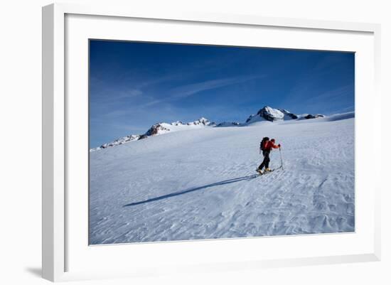 Ski Touring in Alps, Ascent to Punta San Matteo, Border of Lombardia and Trentino-Alto Adige, Italy-Carlo Morucchio-Framed Photographic Print