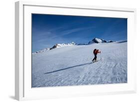 Ski Touring in Alps, Ascent to Punta San Matteo, Border of Lombardia and Trentino-Alto Adige, Italy-Carlo Morucchio-Framed Photographic Print